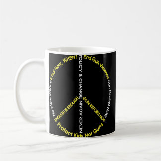 Peace Sign Enough End Gun Violence Awareness Wear  Coffee Mug