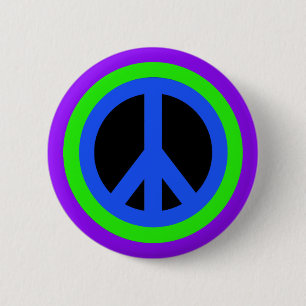Peace Sign Flair Button