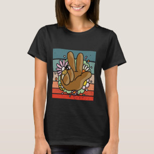Peace sign flower power positivity art peace love  T-Shirt