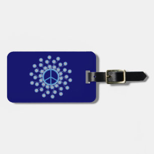 Peace Sign Flowers Luggage Tag