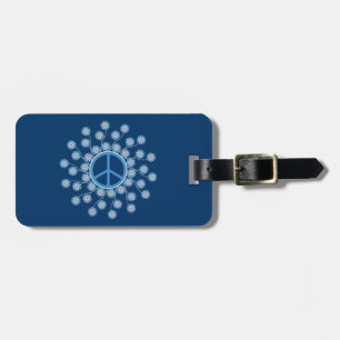 Peace Sign Flowers Luggage Tag