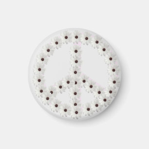 Peace Sign Flowers Magnet
