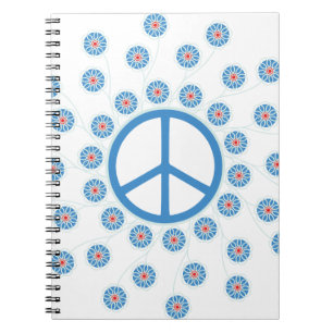 Peace Sign Flowers Notebook