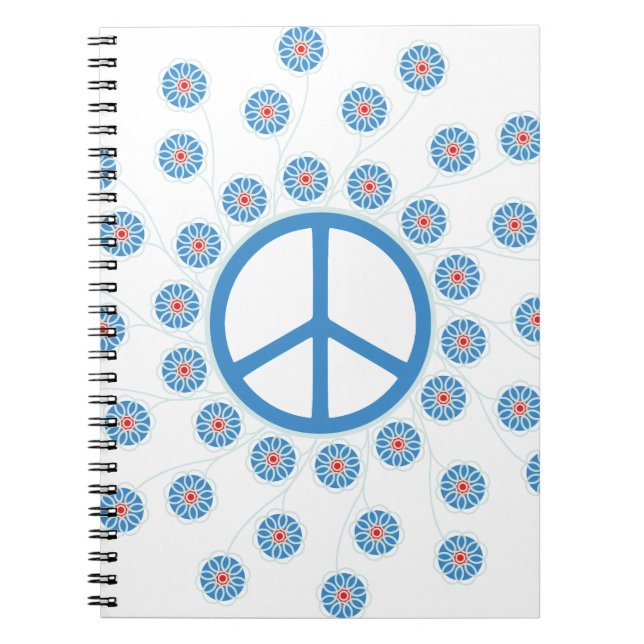 Peace Sign Flowers Notebook (Front)