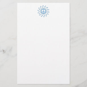 Peace Sign Flowers Stationery