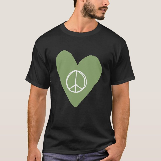 Peace Sign Heart T-Shirt (Front)
