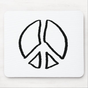 Peace Sign Hollow Mouse Pad