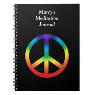 Peace Sign in Rainbow colours Notebook