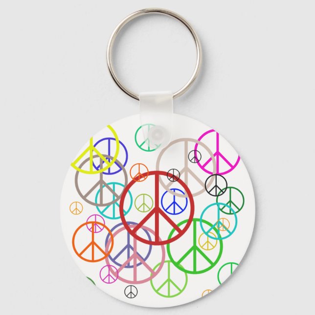 Peace sign key ring (Front)