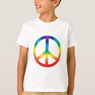 Peace Sign kids tee Chakra Colours