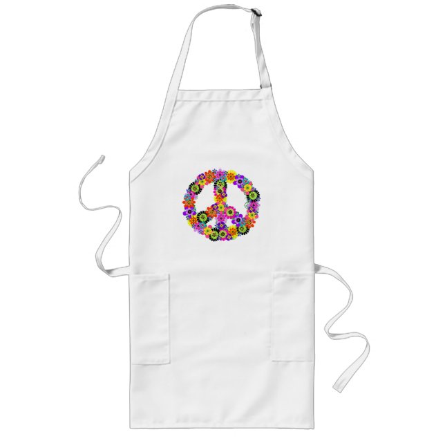 Peace Sign Long Apron (Front)