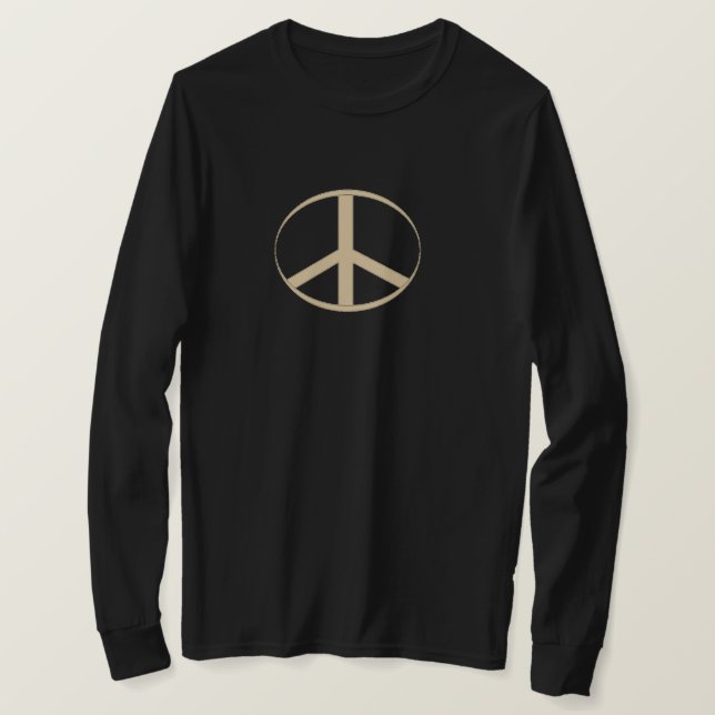 Peace Sign Long-Sleeved T-Shirt (Design Front)