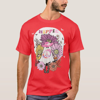 peace sign love 60s 70 hippie groovy vibes hippie  T-Shirt