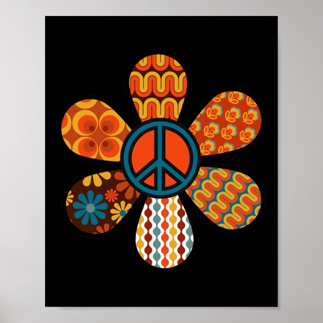 PEACE SIGN LOVE 60s 70s Groovy Hippie Costume Hall (Front)