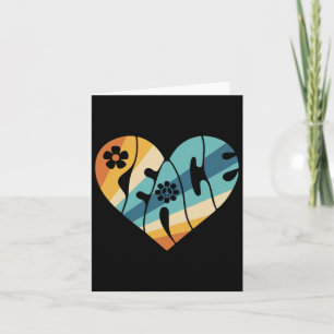 Peace Sign Love 60s 70s Groovy Hippie Costume Hall Card