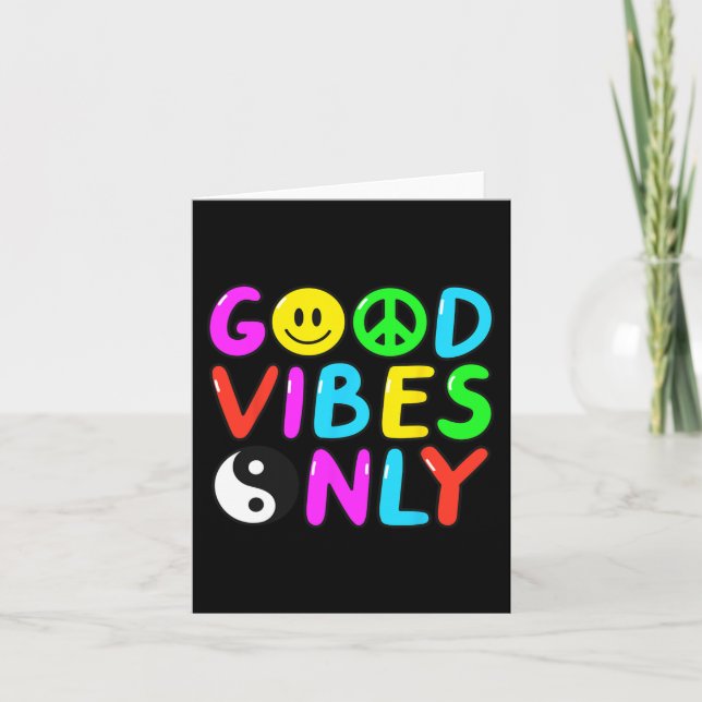 PEACE SIGN LOVE 60s 70s Groovy Hippie Costume Hall Card (Front)