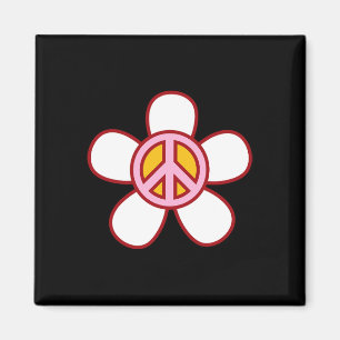 Peace Sign Love 60s 70s Groovy Hippie Costume Hall Magnet