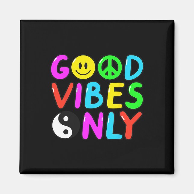 PEACE SIGN LOVE 60s 70s Groovy Hippie Costume Hall Magnet (Front)