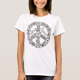 PEACE SIGN LOVE 60s 70s Hippie Halloween Costume T-Shirt