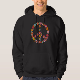 PEACE SIGN LOVE 60s 70s Tie Dye Hippie Costume 1 Hoodie