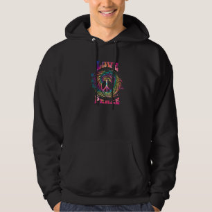 Peace Sign Love 60s 70s Tie Dye Hippie Costume Hal Hoodie