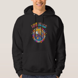 Peace Sign Love 60s 70s Tie Dye Hippie Costume Hoodie