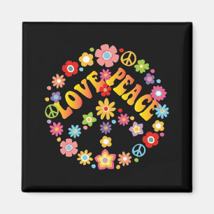 PEACE SIGN LOVE  60s 70s Tie Dye Hippie Costume   Magnet