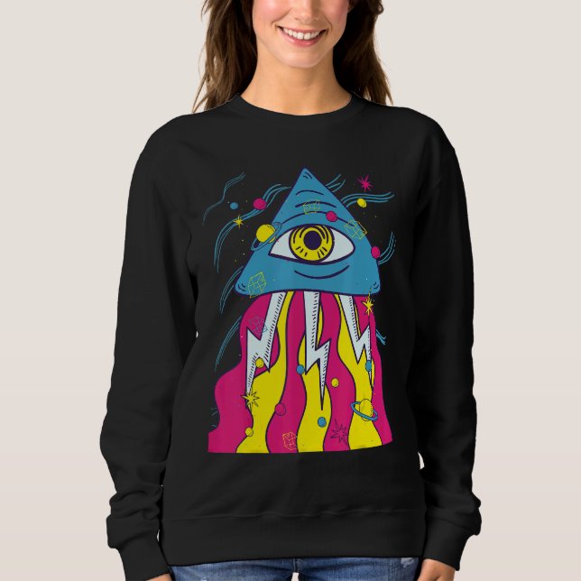 Peace Sign Love  60s 70s Tie Dye Hippie Costume    Sweatshirt (Front)