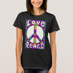 PEACE SIGN LOVE  60s 70s Tie Dye Hippie Costume T-Shirt