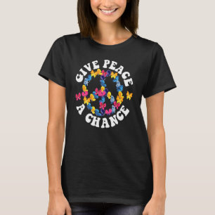 Peace Sign Love 60s 70s Tie Dye Hippie Halloween B T-Shirt