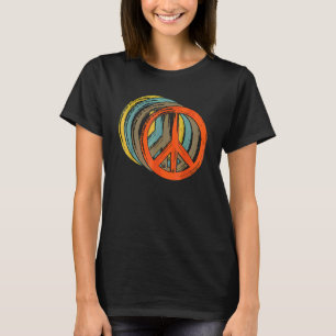 Peace Sign Love 60s 70s Tie Dye Hippie Halloween C T-Shirt