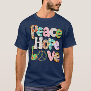 PEACE SIGN LOVE 60s 70s Tie Dye Hippie Halloween C T-Shirt