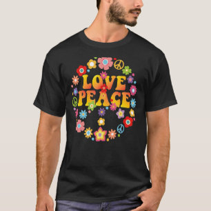 Peace Sign Love 60s 70s Tie Dye Hippie Halloween C T-Shirt