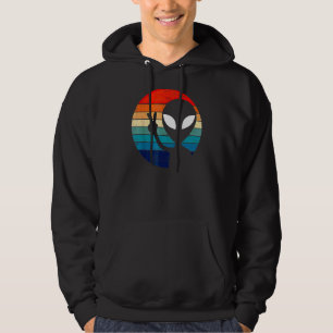 Peace Sign Love Alien 60s 70s Tie Dye Hippie Hallo Hoodie