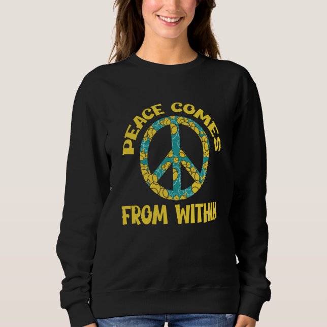 Peace sign Love Freedom Peace Hippie and Bliss Sweatshirt (Front)