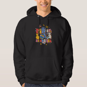 Peace Sign Love Kindness 60's 70's Hippie Tie Dye Hoodie