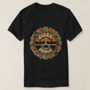 Peace Sign Love T Shirt   70s Hippie Costume 