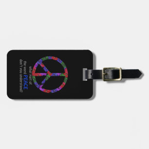 Peace Sign Luggage Tag