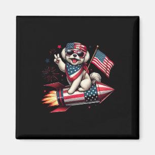 Peace Sign Maltese Firework American Usa Flag 4th Magnet
