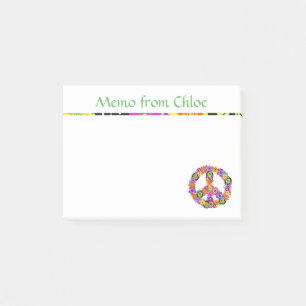 Peace Sign Memo From Post-it Notes