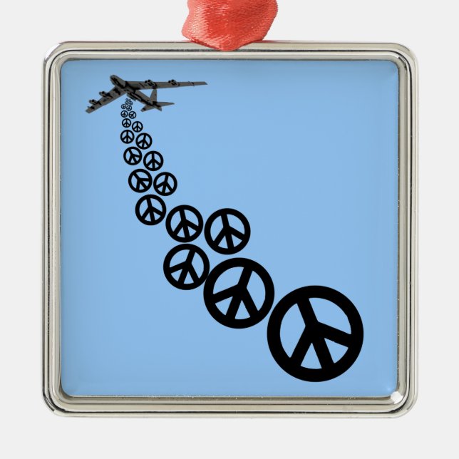 Peace sign metal ornament (Front)