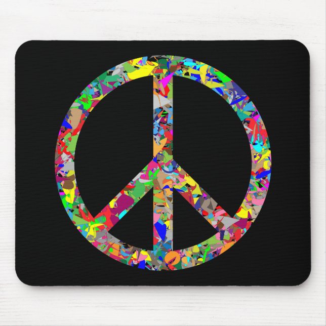Peace Sign Mouse Pad (Front)