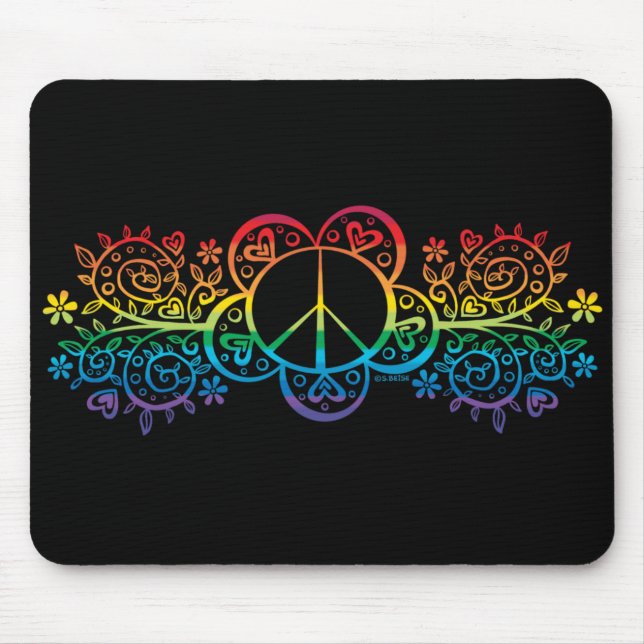 Peace Sign Mouse pad (Front)