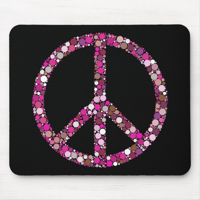 Peace Sign Mouse Pad (Front)