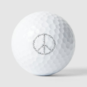 Peace Sign Musical Notes Golf Balls