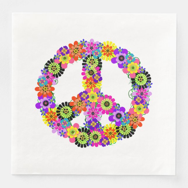 Peace Sign Napkin (Front)