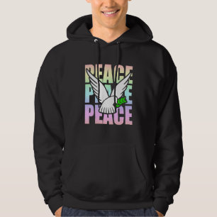 Peace Sign No War Anti War Statement Dove Of Peace Hoodie