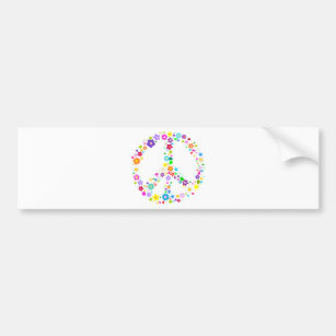 Peace sign of Flowers Bumper Sticker