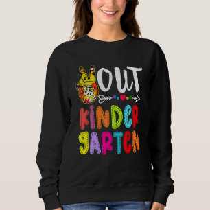 Peace Sign Out Kindergarten Graduation Kindergart Sweatshirt
