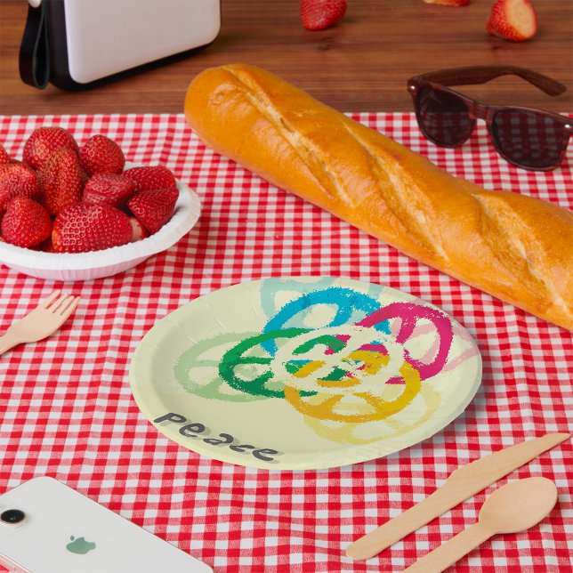 Peace Sign Paper Plate (Creator Uploaded)